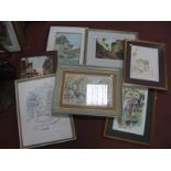 A Quantity of Original Artwork, including:- Bendall, F. Brown, Pfistorer. (7)