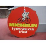An Original circa 1950's Card Advertisement, Michelin Tyres You Can Trust, approximately 63.5cm