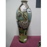 A Moorcroft Pottery Vase, painted in the 'Stone Kestrel' pattern, designed by Vicky Lovatt as part