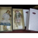 Two Zapf Creation Dolls, 'Victoria' & 'Henriette' and two Ashton-Drake porcelain dolls 'Honey' and