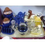 Wade Tetley Tea Teapots, Lovatts Langley "Players Navy Cut" jug (damaged), Tony Wood tea pots:-