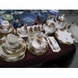 Royal Albert 'Old Country Roses' Tea and Coffee Ware, comprising; Tea pot, coffee pot, milk jug,