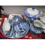 Copeland 'Italian' Spode Biscuit Barrel, Ringtons, Maling jugs etc:- One Tray