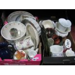 Flan Dishes, mixing bowl, planters, vases, etc:- Two Boxes