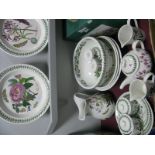 Portmeirion 'Botanic Garden' Dished Plates, jugs, teapot, bowls, lidded jars, candlesticks, etc. (
