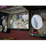 Continental Oval Trinket Tray, Lyceum Theatre Sheffield plate, other ceramics, glassware:- Two Boxes