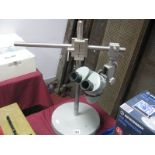 A 1980's Japanese (?) Nikon Stereo Microscope No 70297, with universal tablestand.