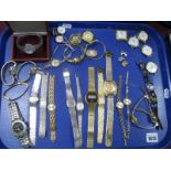 Vintage and Later Ladies and Gent's Wristwatches, including a modern in design Carven ladies
