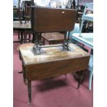 Edwardian Inlaid Mahogany Sutherland Table, on turned supports together with a XIX Century