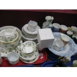 Wedgwood 'Wild Strawberry' China Tea Wares, dishes, bowl, jug, plates,- and a Continental china