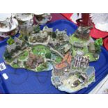 A Four Section 'Cotswold Village', Danbury Mint Resin Model by Jane Hart (all Boxed); 'A Safe