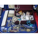 A Mixed Lot of Assorted Costume Jewellery, including brooches, imitation pearl bead necklaces, other