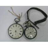 A Hallmarked Silver Cased Openface Pocketwatch, (damages, lacking glass) within engine turned