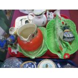 Continental Budgerigar Group, Coalport,mask jug, salad wares etc:- One Tray