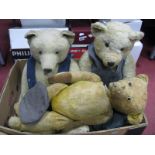 Three Large Reproduction Jointed Teddy Bears. (3)