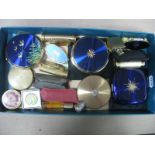 Ladies Vintage Decorative Compacts, Perfume Atomisers and Bottles, Lipstick holders, two pill boxes;