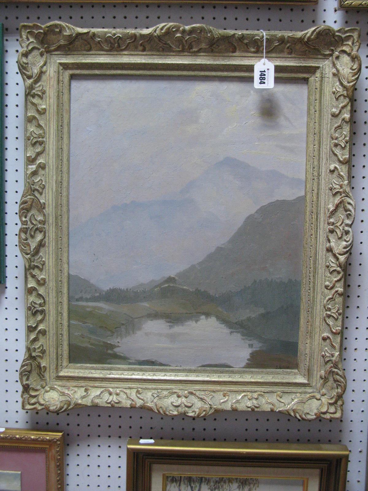 John Abbott 1884-1956 Lakeland Tarn, oil on canvas, 50 x 39.5cm, signed lower right.