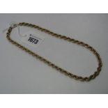 A 9ct Gold Rope Twist Chain.