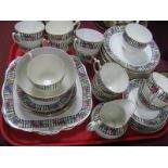 A Paragon China Tea Service, decorated with rose's:- One Tray