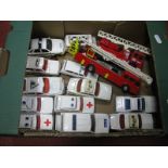 A Small Quantity of Police and Fire Diecast Vehicles, by Dinky, Corgi and others, playworn.