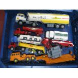 A Quantity of Mainly Diecast Articulated Petrol Tankers and Similar, by French Dinky, Metosol,