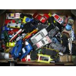 A Quantity of Diecast Vehicles, by Corgi, Matchbox and others, all playworn, TV themes noted.