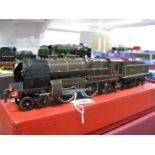 Hornby "O" Gauge/7mm No 3C 4-4-2 French Pacific Riviera "Blue" Nord Clockwork Locomotive and Eight