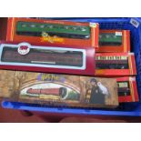 Six "OO" Gauge/4mm Passenger Coaches, Hornby Ref R4148B "Hogwarts" Composite Coach, Dapol Ref 890134