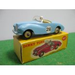 Dinky No. 107 Sunbeam, Alpine Sports, cream hubs, light blue, racing no. 26, overall very good,