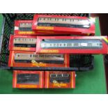 Seven Hornby "OO" Gauge Rolling Stock Items, including LNER sleeping car '1st', Inter-City brake