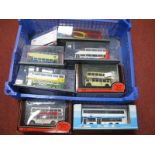 Seven Diecast Model Buses, by Corgi, EFE, including EFE 1:76th Scale Orion Bodied Regent III