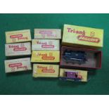 A Triang "TT" Gauge Ref T90 Boxed 0-6-0 BR Black "Jinty" R/No 47607, plus eight items, boxed rolling