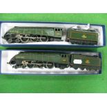 Two Hornby Dublo 3 Rail Class A4 4-6-2 Steam Locomotives and Eight Wheel Tenders, BR green ''