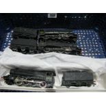 Three Hornby Dublo Class 8F 2-8-0 Steam Locomotives and Six Wheel Tenders- Custom Boxed. One two