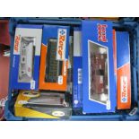 Nine "HO" Gauge Continental Outline Items Boxed Rolling Stock, Box Vans, by Jouef, Piko, etc;