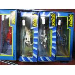 Four Solido Diecast Model Helicopters, including Gazelle Gendarmerie, Gazelle Military, Air