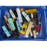 A Quantity of Diecast and Plastic Lineside Vehicles, approximately "OO" scale including cars,