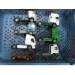 Seven Diecast Model Commercial Vehicle Tractor Units, (Cabs), by Joal, Lion Toys, including Joal 1: