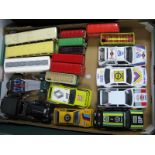 A Quantity of 1/18th Scale Diecast Rally Cars, plus buses, a Franklin Mint Rolls Royce among others,