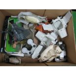 Ten Original Star Wars Trilogy Plastic Space Vehicles, Creatures, including Speeder Bike Vehicle,