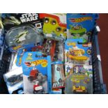 Twenty Blister Packaged Diecast and Plastic Model Vehicles, by Hotwheels, Matchbox, including The