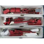 Three Hornby Dublo Ref 4620 Breakdown Cranes, BR matt red No. 133- custom boxed. One very good,