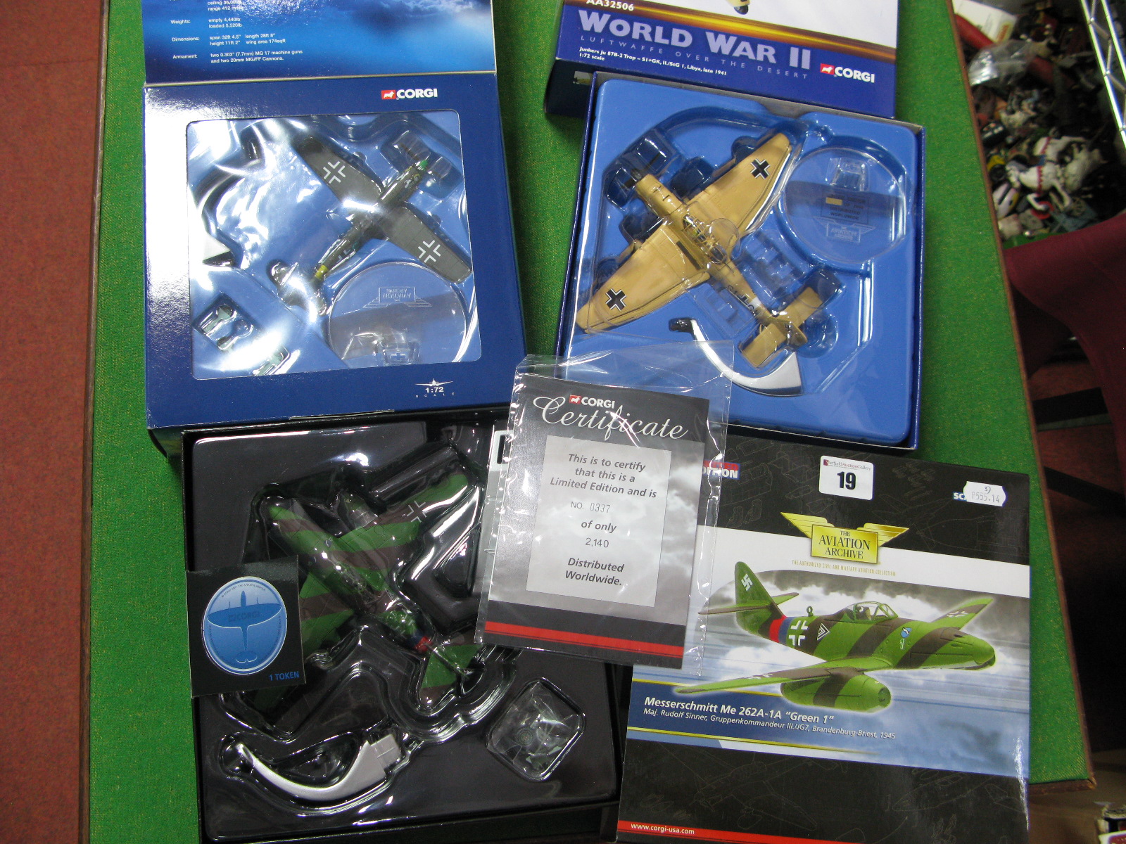 Three Corgi 'The Aviation Archive' 1:72nd Scale Diecast Model Military Aircraft, including #