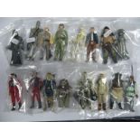 Sixteen Original Star Wars Trilogy Plastic Figures, including Nikto (Skiff Guard Battle Staff) Rebel