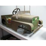 An Original 1950's/1960's Landrover Pedal Car, by Tri-ang, c.90cm long, pressed steel, body with