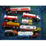 Seven Diecast Model Tanker Vehicles, by Majorette, Siku, Mira, Joal, Guiloy, Shinsei, both four