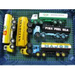 Five Modern Corgi Diecast Model Petrol Tankers, Tractor Units, include ERF, Foden, Leyland,