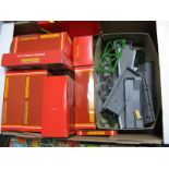 A Quantity of Hornby "OO" Gauge Lineside Accessories, including R334 station over roof, engine shed,