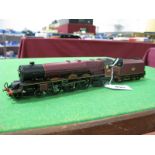 Hornby "OO" Gauge/4mm Ref R2447 Class 8P 4-6-2 Steam Locomotive and Six Wheel Tender, BR maroon "