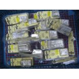 Approximately Twenty "N" Gauge White Metal "Blister Pack" Kits, by P.G. Models, Land Rovers,